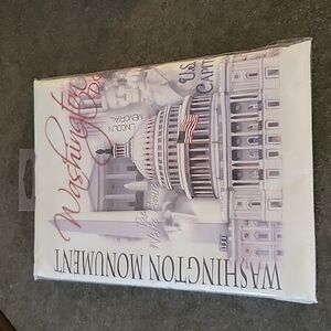 NWOT, Vtg, Washington, D.C., Souvenir Flour Sack Towel, 30" X 30"
